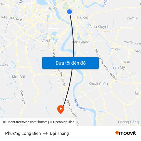 Phường Long Biên to Đại Thắng map