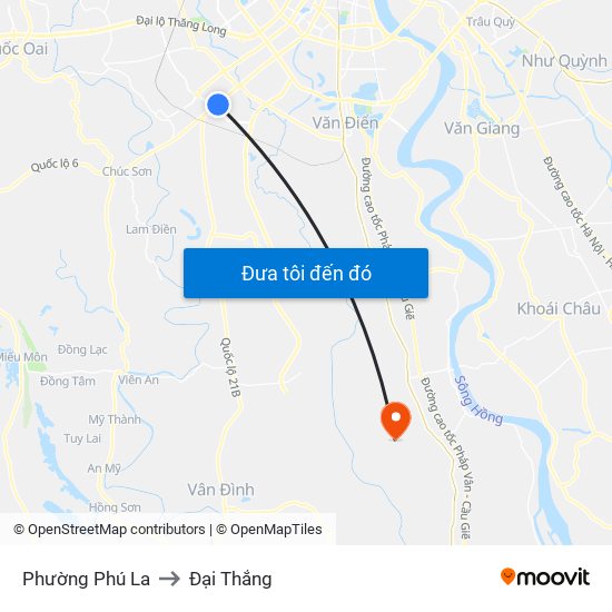 Phường Phú La to Đại Thắng map