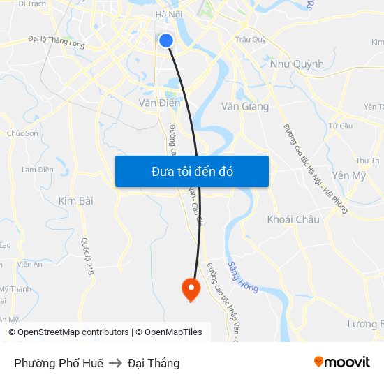 Phường Phố Huế to Đại Thắng map