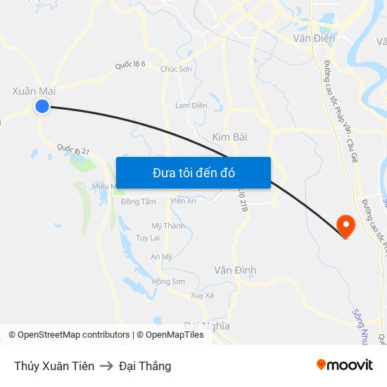 Thủy Xuân Tiên to Đại Thắng map