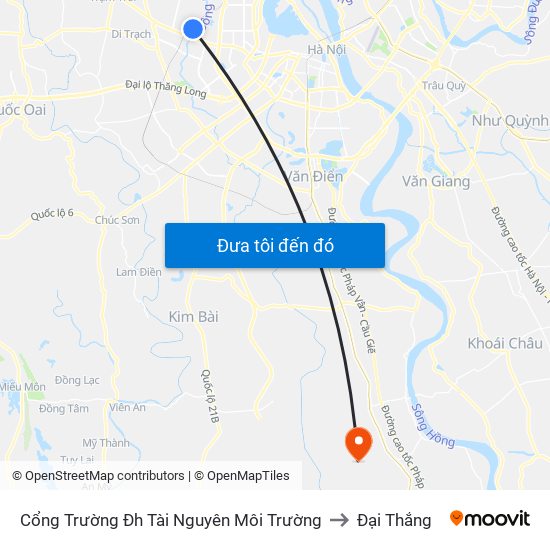 Cổng Trường Đh Tài Nguyên Môi Trường to Đại Thắng map