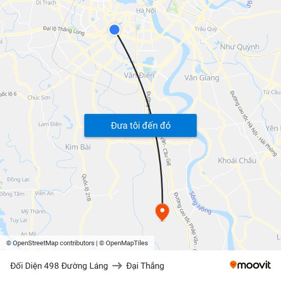 Đối Diện 498 Đường Láng to Đại Thắng map