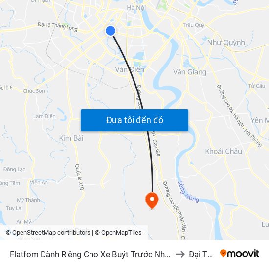 Flatfom Dành Riêng Cho Xe Buýt Trước Nhà 45 Đường Láng to Đại Thắng map