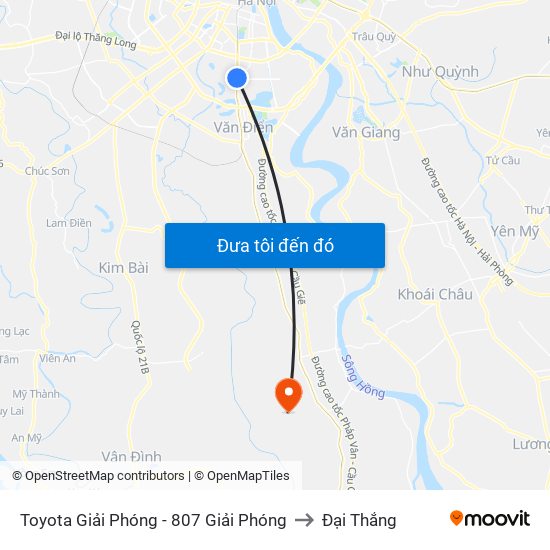 Toyota Giải Phóng - 807 Giải Phóng to Đại Thắng map