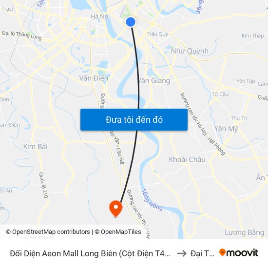 Đối Diện Aeon Mall Long Biên (Cột Điện T4a/2a-B Đường Cổ Linh) to Đại Thắng map
