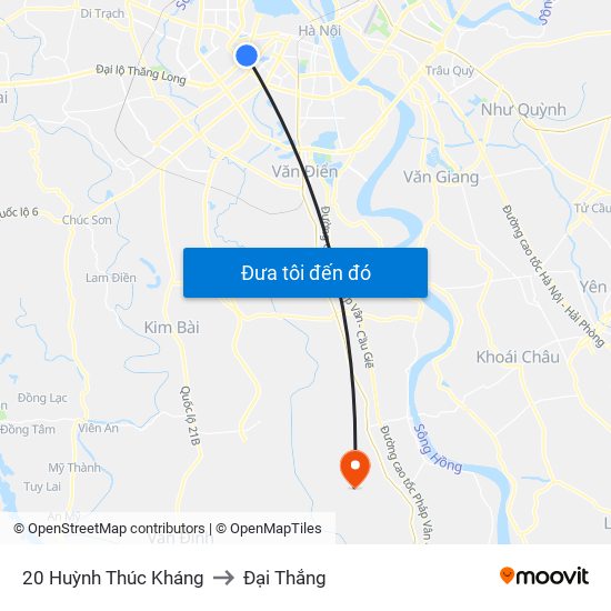 20 Huỳnh Thúc Kháng to Đại Thắng map