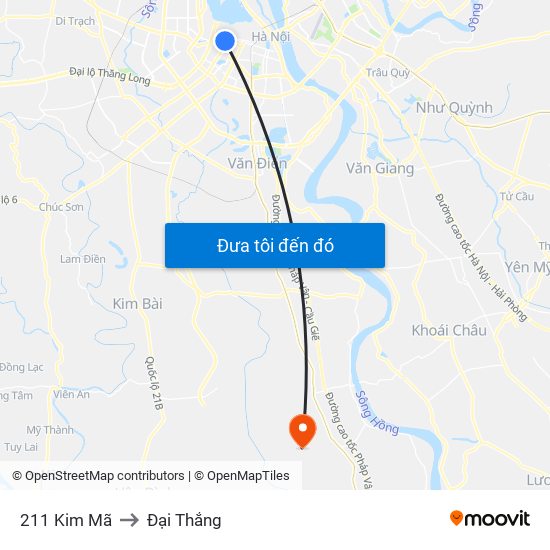 211 Kim Mã to Đại Thắng map