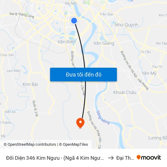 Giữa Số Nhà 613-615 Kim Ngưu to Đại Thắng map