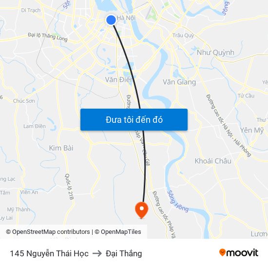 145 Nguyễn Thái Học to Đại Thắng map