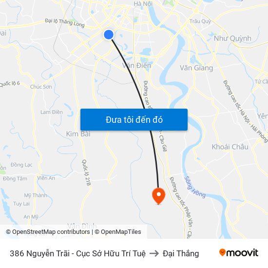 386 Nguyễn Trãi - Cục Sở Hữu Trí Tuệ to Đại Thắng map