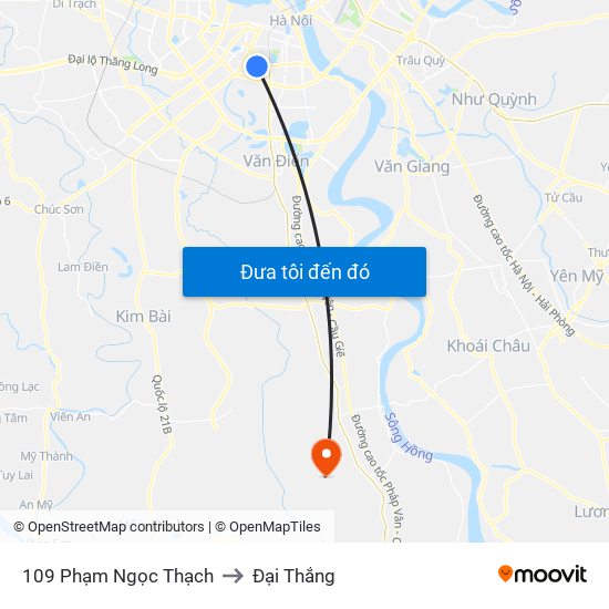 109 Phạm Ngọc Thạch to Đại Thắng map
