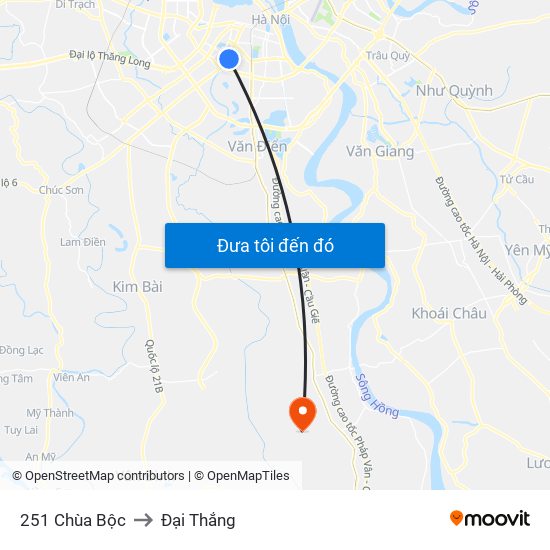 251 Chùa Bộc to Đại Thắng map