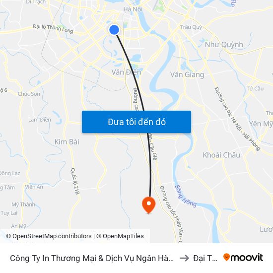 Công Ty In Thương Mại & Dịch Vụ Ngân Hàng - Số 10 Chùa Bộc to Đại Thắng map