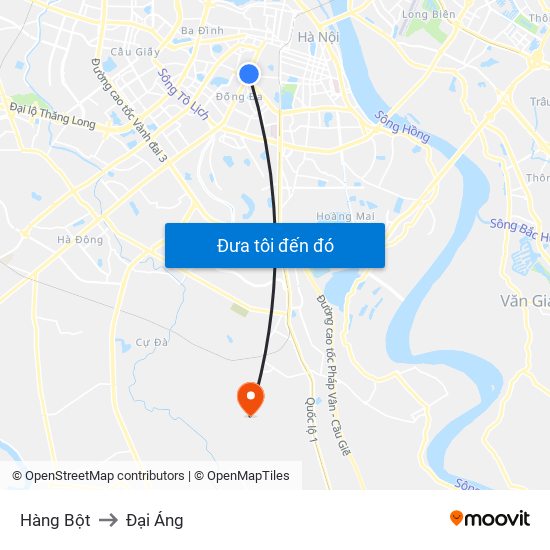 Hàng Bột to Đại Áng map