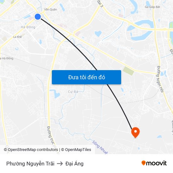 Phường Nguyễn Trãi to Đại Áng map