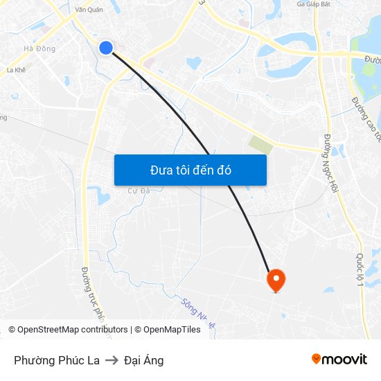 Phường Phúc La to Đại Áng map