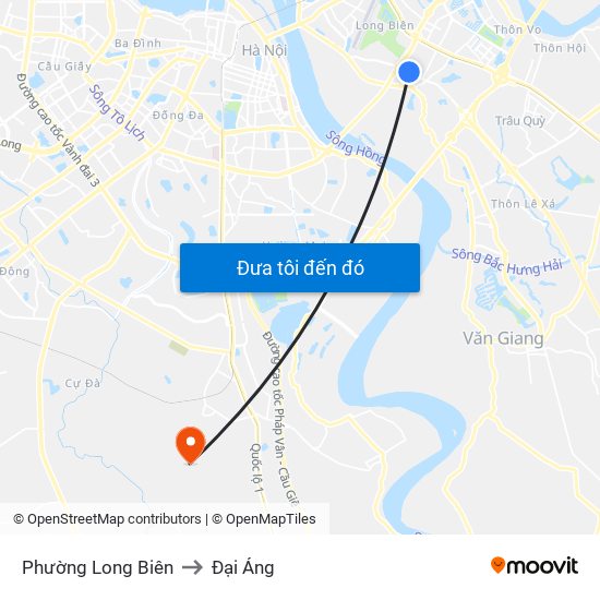 Phường Long Biên to Đại Áng map
