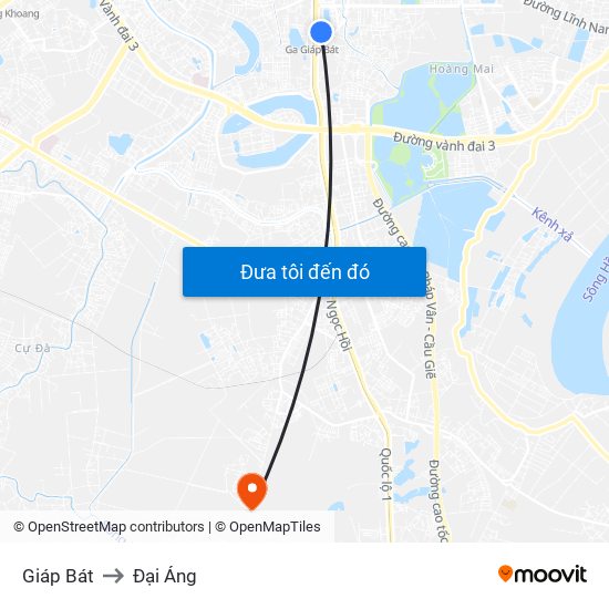 Giáp Bát to Đại Áng map