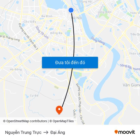 Nguyễn Trung Trực to Đại Áng map