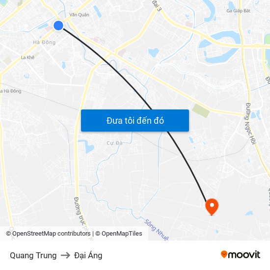 Quang Trung to Đại Áng map