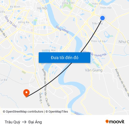 Trâu Quỳ to Đại Áng map