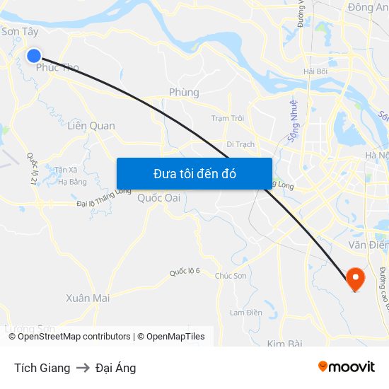 Tích Giang to Đại Áng map