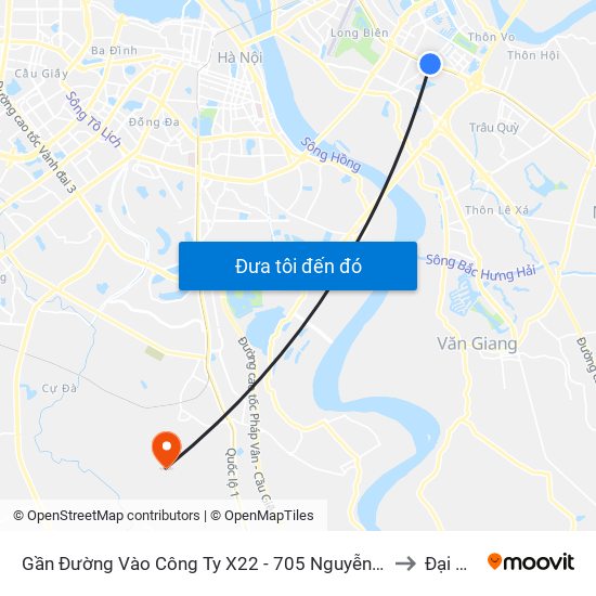 Gần Đường Vào Công Ty X22 - 705 Nguyễn Văn Linh to Đại Áng map