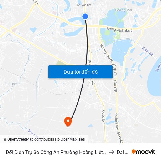 Đối Diện Trụ Sở Công An Phường Hoàng Liệt- 1277 Giải Phóng to Đại Áng map