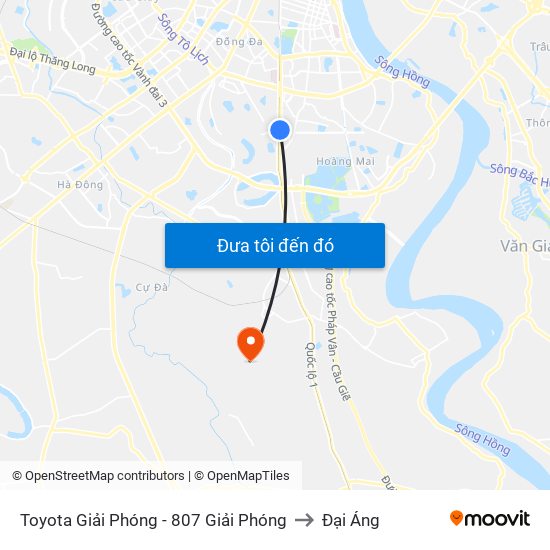 Toyota Giải Phóng - 807 Giải Phóng to Đại Áng map