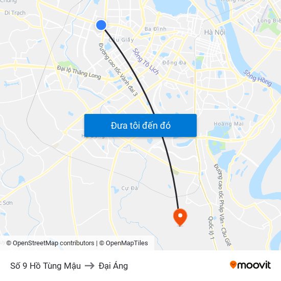 Số 9 Hồ Tùng Mậu to Đại Áng map