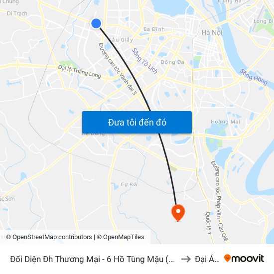 Đối Diện Đh Thương Mại - 6 Hồ Tùng Mậu (Cột Sau) to Đại Áng map