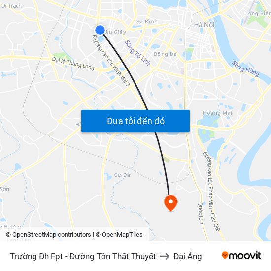 Trường Đh Fpt - Đường Tôn Thất Thuyết to Đại Áng map