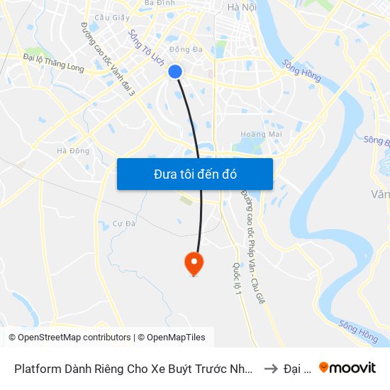 Platform Dành Riêng Cho Xe Buýt Trước Nhà 604 Trường Chinh to Đại Áng map