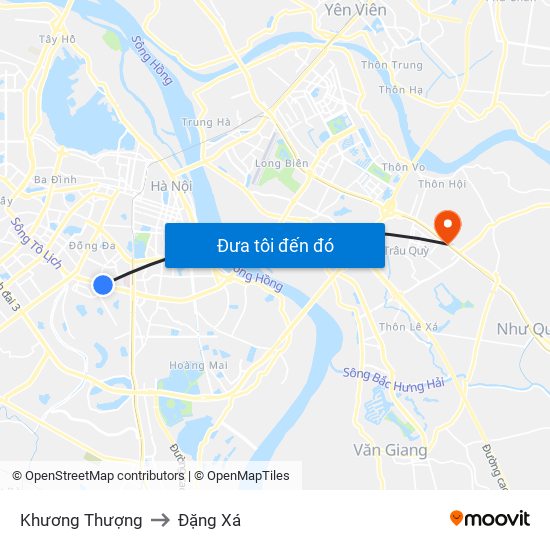 Khương Thượng to Đặng Xá map