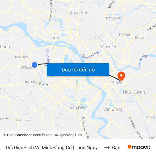 Đối Diện Đình Và Miếu Đồng Cổ (Thôn Nguyên Xá) - Đường 32 to Đặng Xá map