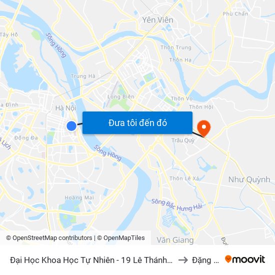 Đại Học Khoa Học Tự Nhiên - 19 Lê Thánh Tông to Đặng Xá map