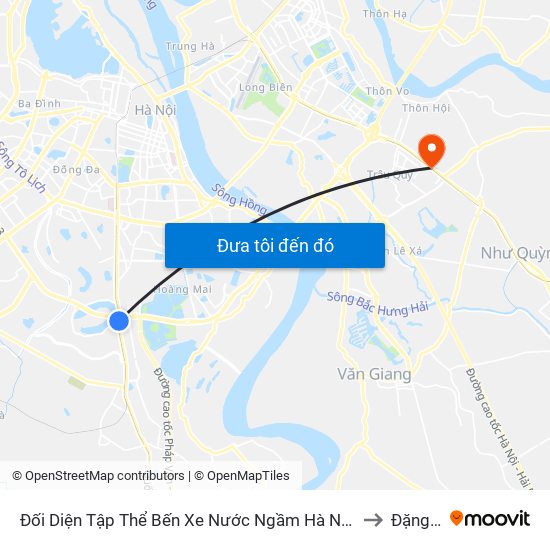 Đối Diện Tập Thể Bến Xe Nước Ngầm Hà Nội - Ngọc Hồi to Đặng Xá map