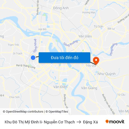 Khu Đô Thị Mỹ Đình Ii- Nguyễn Cơ Thạch to Đặng Xá map