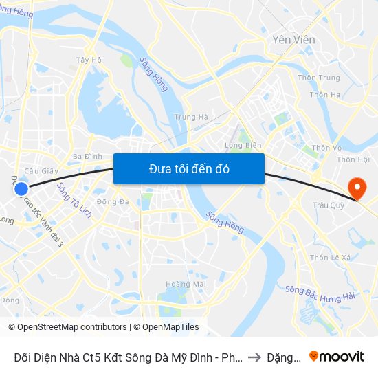 Đối Diện Nhà Ct5 Kđt Sông Đà Mỹ Đình - Phạm Hùng to Đặng Xá map
