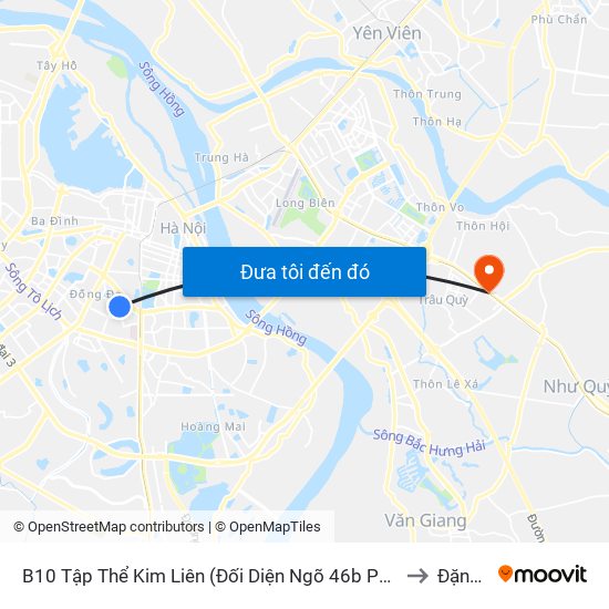 B10 Tập Thể Kim Liên (Đối Diện Ngõ 46b Phạm Ngọc Thạch) to Đặng Xá map