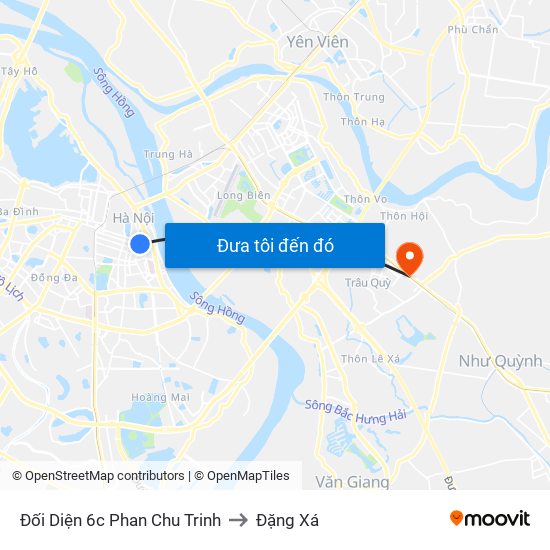 Đối Diện 6c Phan Chu Trinh to Đặng Xá map