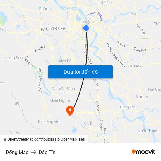 Đống Mác to Đốc Tín map