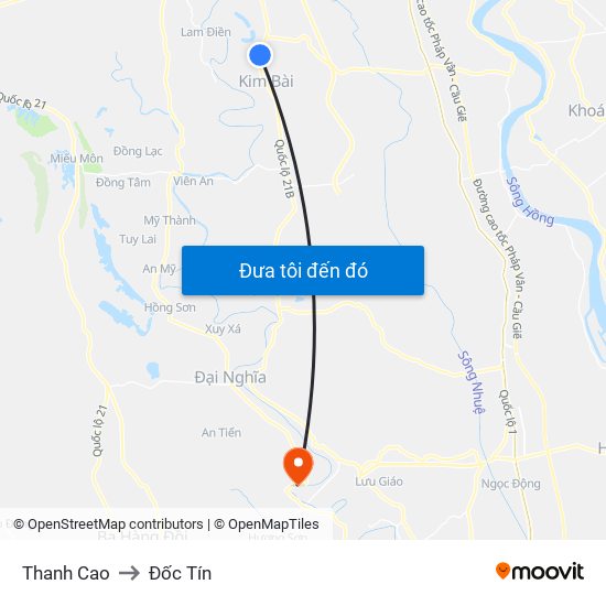 Thanh Cao to Đốc Tín map