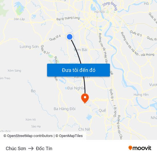 Chúc Sơn to Đốc Tín map