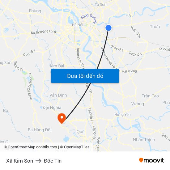 Xã Kim Sơn to Đốc Tín map