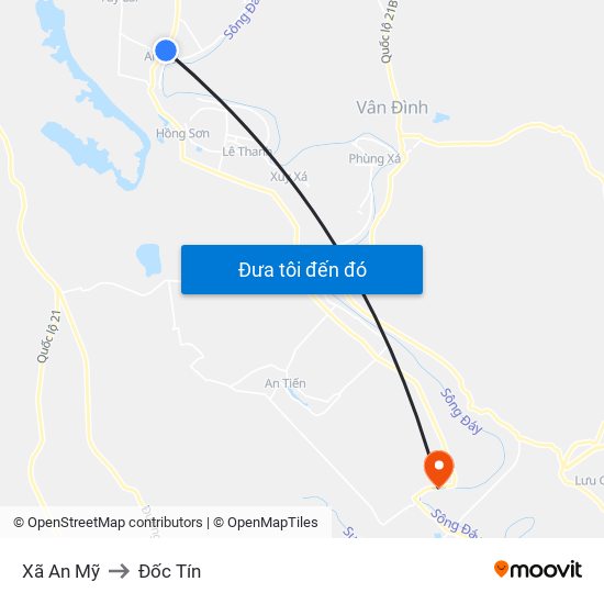 Xã An Mỹ to Đốc Tín map