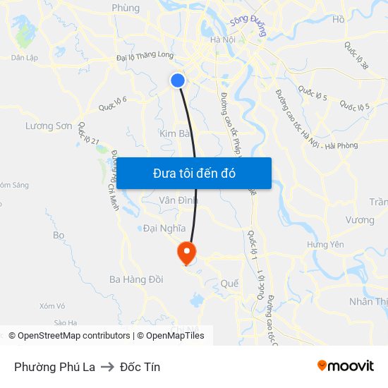 Phường Phú La to Đốc Tín map