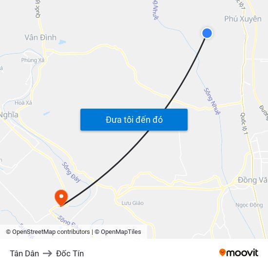 Tân Dân to Đốc Tín map