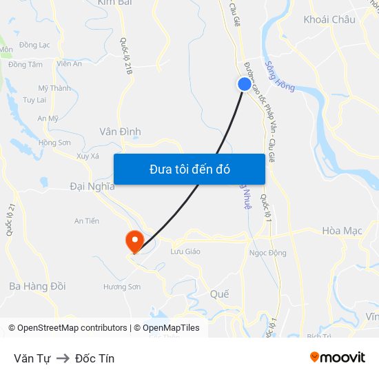 Văn Tự to Đốc Tín map