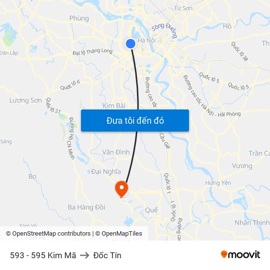 593 - 595 Kim Mã to Đốc Tín map